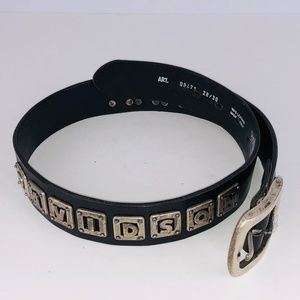 Harley Davidison Black Silver Metal Letters Belt